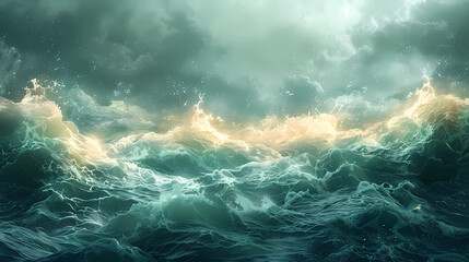 storm in the sea