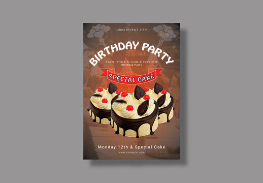 Brithday Party Flyer Template