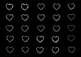 25 Minimalist Heart Shapes Collection in Abstract Style