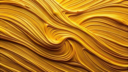Close-Up Abstract monochrome texture of mustard yellow oil paint