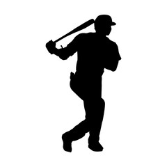 BASEBALL PLAYER SILHOUETTE VECTOR DESIGN 3