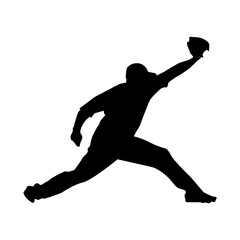 BASEBALL PLAYER SILHOUETTE VECTOR DESIGN 5