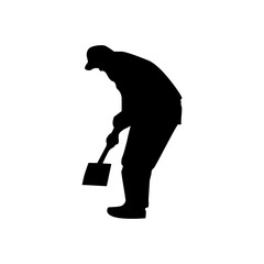JANITOR MAN SILHOUETTE VECTOR DESIGN 2