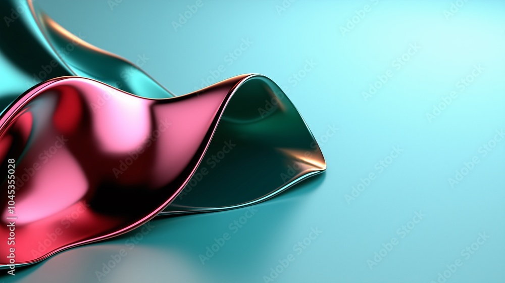 Poster abstract flow: a mesmerizing abstract composition featuring a dynamic interplay of vibrant pink and 