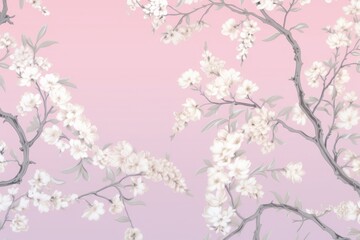 Fototapeta premium Cherry blossom pattern flower plant.