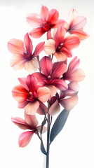 Fototapeta premium A delicate close-up of a blooming cattleya orchid in a spring garden, showcasing the beauty of nature with its bright petals .