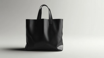 This black tote bag mockup highlights a modern design ideal for various branding purposes