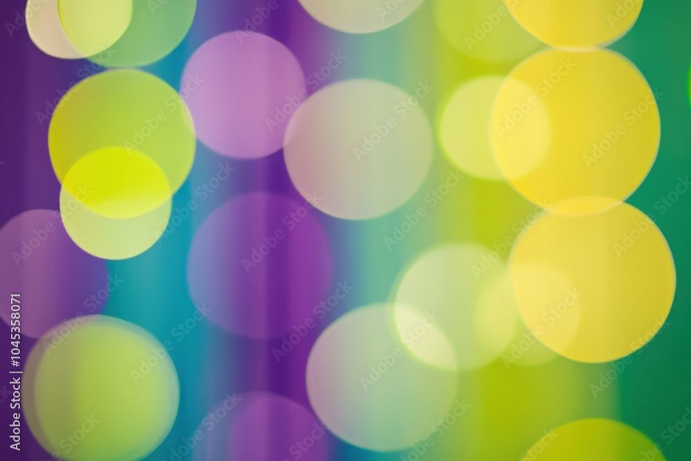 Poster abstract background with colorful blurred circles overlaying creating modern festive design