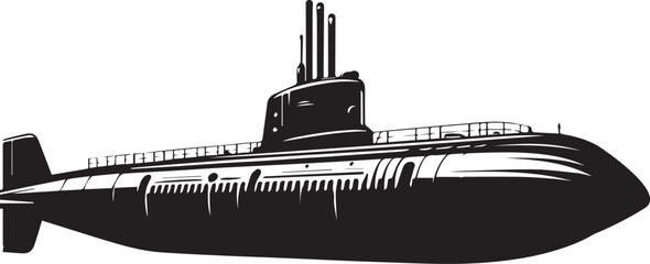 submarine silhouettes vector