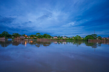 Amazonian national reserve Cuyabeno in Ecuador, wetland with lakes and ponds, river with piranas, dolphins, caymans, snakes and birds, aerial landscape view, green forest.