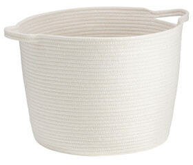 laundry basket cream cut out isolated transparent background