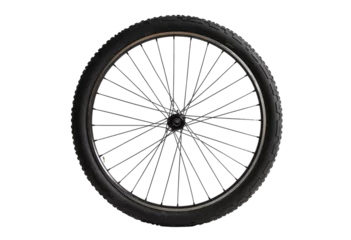 Selbstklebende Fototapeten bicycle wheel isolated on white background © Runa
