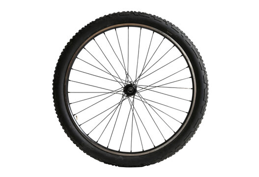 bicycle wheel isolated on white background