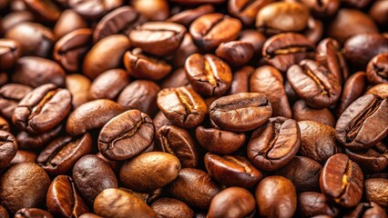 Closeup coffee beans background wallpaper