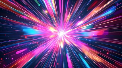 Abstract Colorful Light Streaks Background