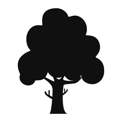 Flat Tree Silhouette