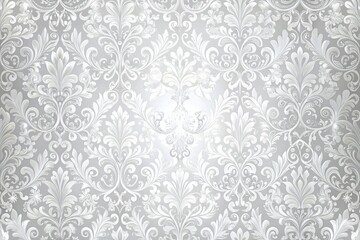 Close-up elegant white textured background with silver light patterns