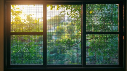 Window View of Lush Greenery