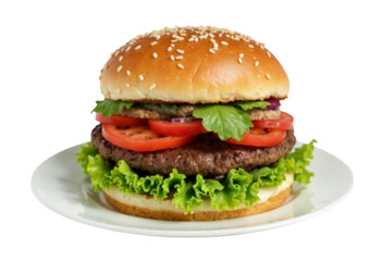 hamburger isolated on white