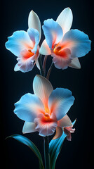 A delicate close-up of a blooming cattleya orchid in a spring garden, showcasing the beauty of nature with its bright petals .