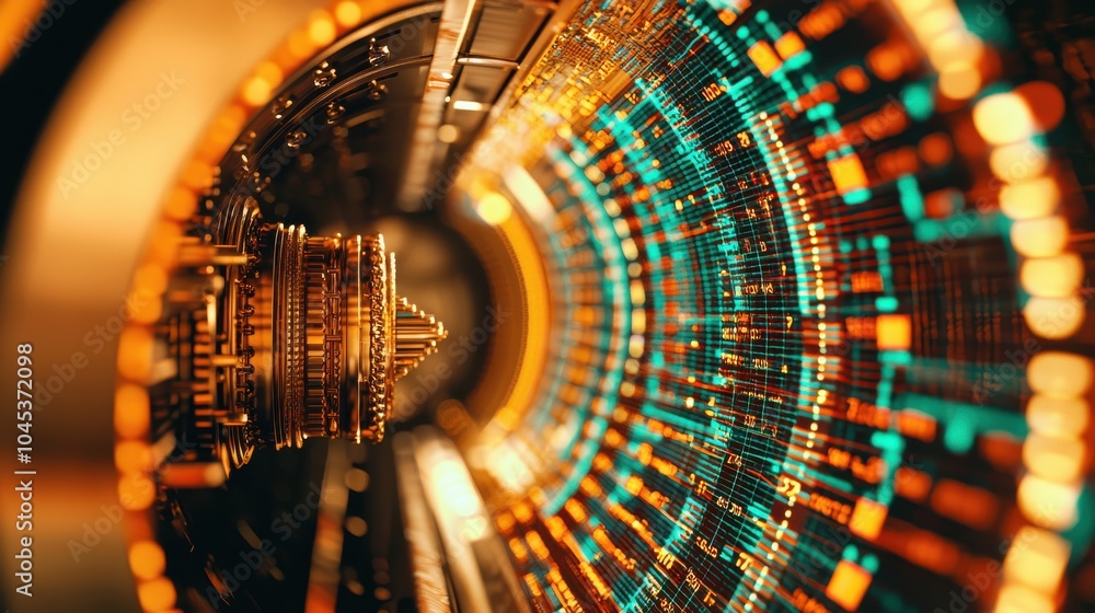 Poster Golden Vault Surrounded by Dynamic Circuits and Data Flow