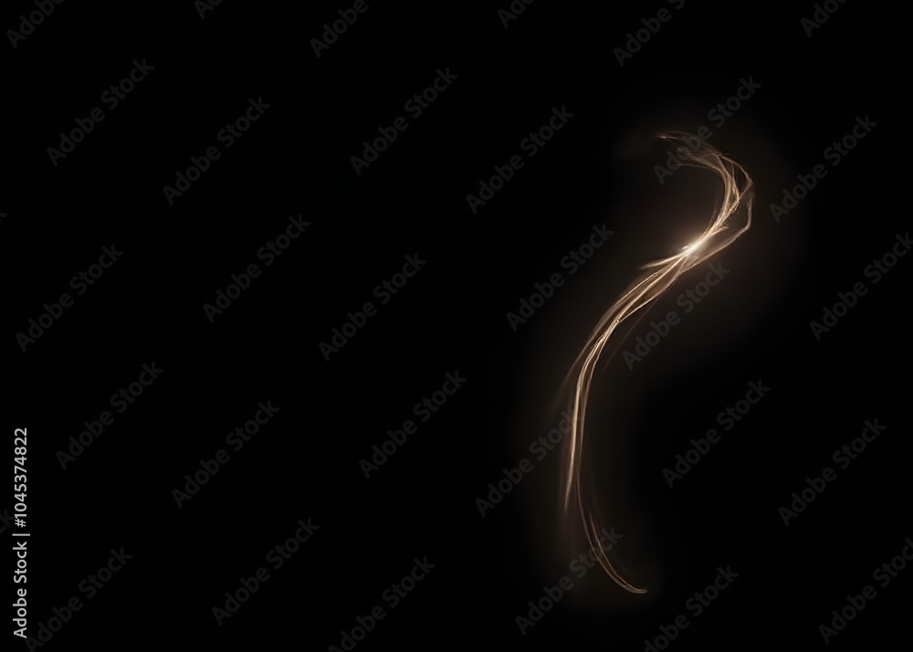 Poster Black background with abstract light effects creates a unique design element for visual inspiration.