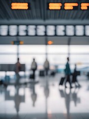 Blurred airport background