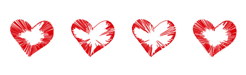 Radiant Hearts with Unique Textured Patterns  For Christmas, Diwali, Valentine's, Eid, and Other Festivals