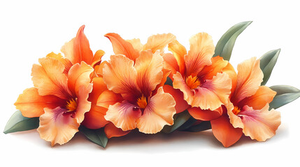 Fototapeta premium A delicate close-up of a blooming cattleya orchid in a spring garden, showcasing the beauty of nature with its bright petals .