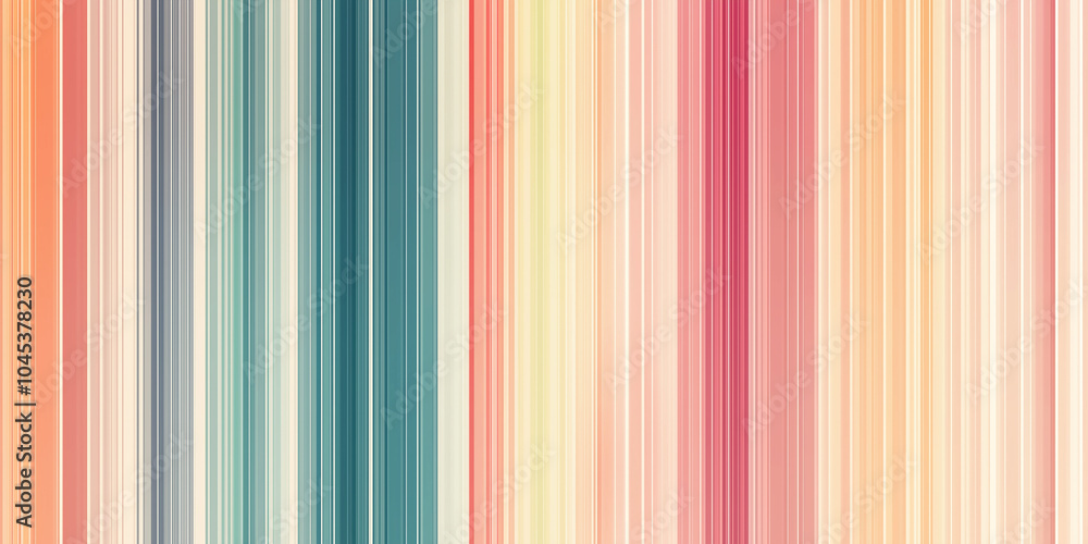 Poster Colorful pastel background with vertical stripes creating abstract pattern