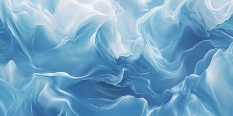 Obraz premium A stylish blue background with soft, flowing waves, perfect for making beautiful wallpapers, banners, or posters.