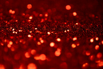 Bokeh red new year background. Christmas bokeh. Red bokeh background. Holiday backgrounds. Abstract background with copy space. Red Bokeh background.