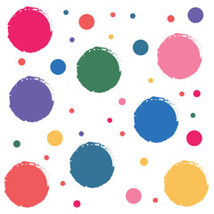 Colorful Abstract Circle and Dot Pattern