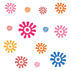 Cure colorful floral pattern design