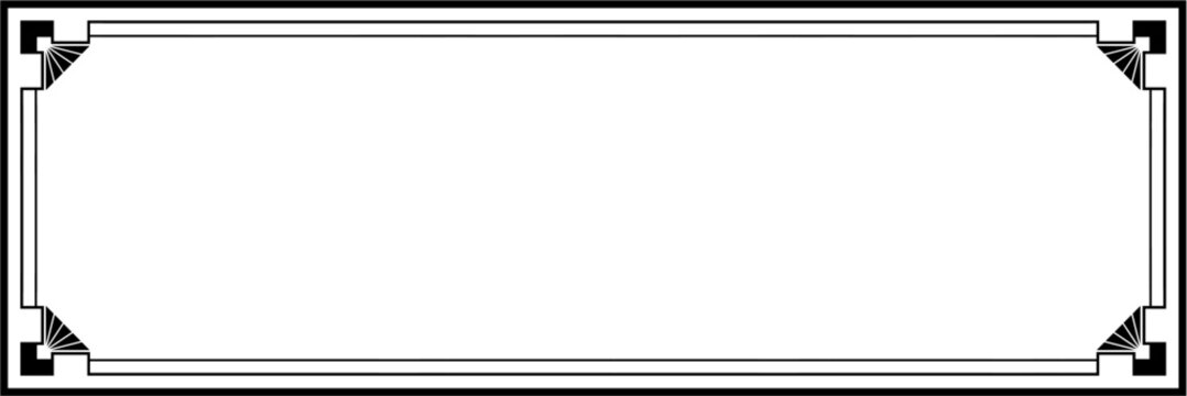 Art Deco frame on white background