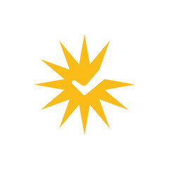 Checklist and Stamp Logo Template Icon