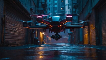 A floating hightech drone