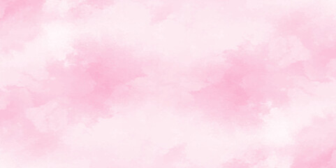 Vector fantasy light red and pink shades watercolor background. Hand drawn vector texture. Pastel color watercolor banner. Aquarelle paint paper textured stain canvas element for text design.	