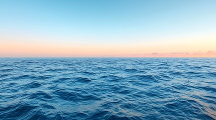 Fototapeta premium Breathtaking view of tranquil ocean waves under a colorful sunrise sky emphasizing nature's beauty and serenity