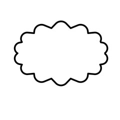 sunburst  starburst black outline frame