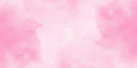Fototapeta premium Vector fantasy light red and pink shades watercolor background. Hand drawn vector texture. Pastel color watercolor banner. Aquarelle paint paper textured stain canvas element for text design. 