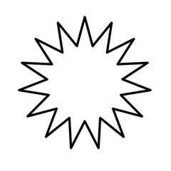 Fototapeta premium sunburst starburst black outline frame