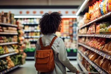 Supermarket shopping holding store.