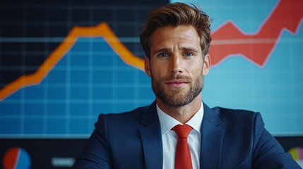 Financial advisor explaining socially responsible investment with charts and graphs commercial color grading ultra hd clean sharp focus high detail