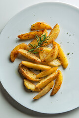 Plate of flavored French fries