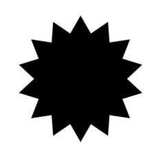 sunburst  starburst black outline frame