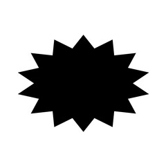 sunburst  starburst black outline frame