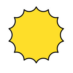 sunburst  starburst black outline frame