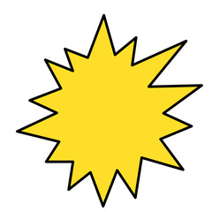 Fototapeta premium sunburst starburst black outline frame