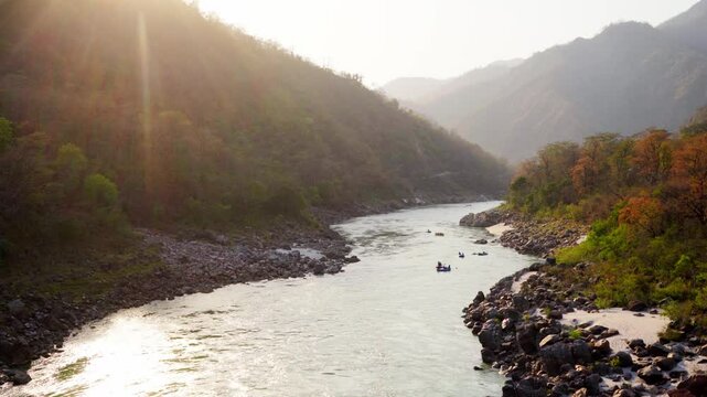 Sunset at Rishikesh Mountain Valley